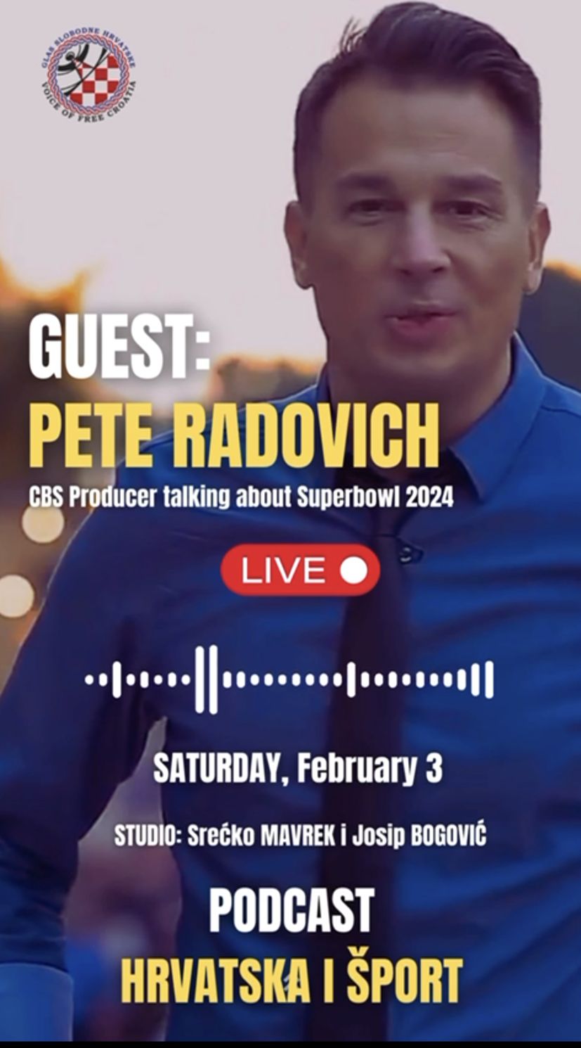 Pete Radovich hovoří o Super Bowlu, chorvatském dědictví a dalších v podcastu „Chorvatsko a sport“