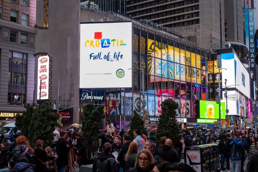 Chorvatsko na newyorském Times Square 