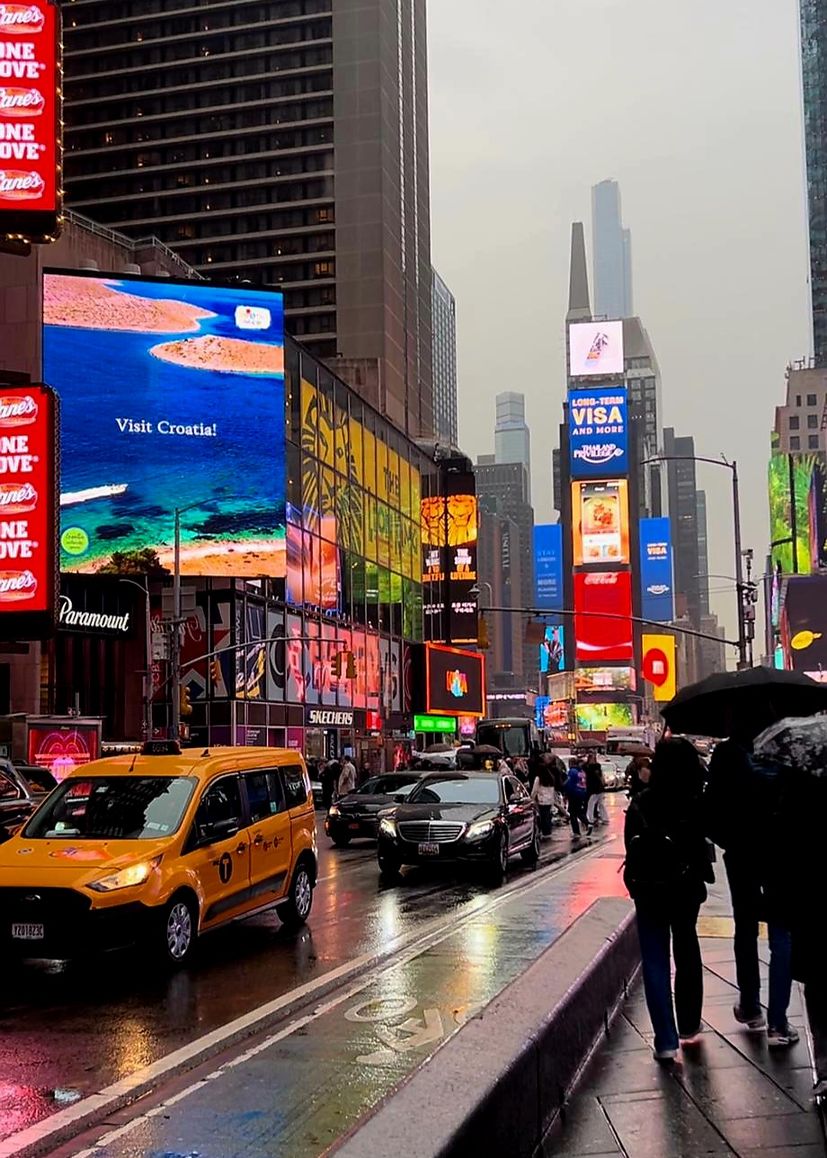 Chorvatsko na newyorském Times Square 