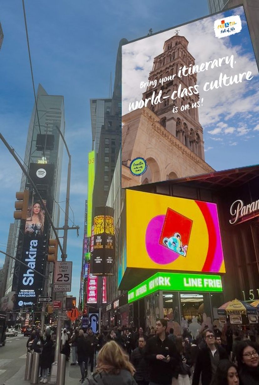 Chorvatsko na newyorském Times Square 