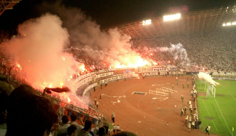 hajduk dynamo fan násilí