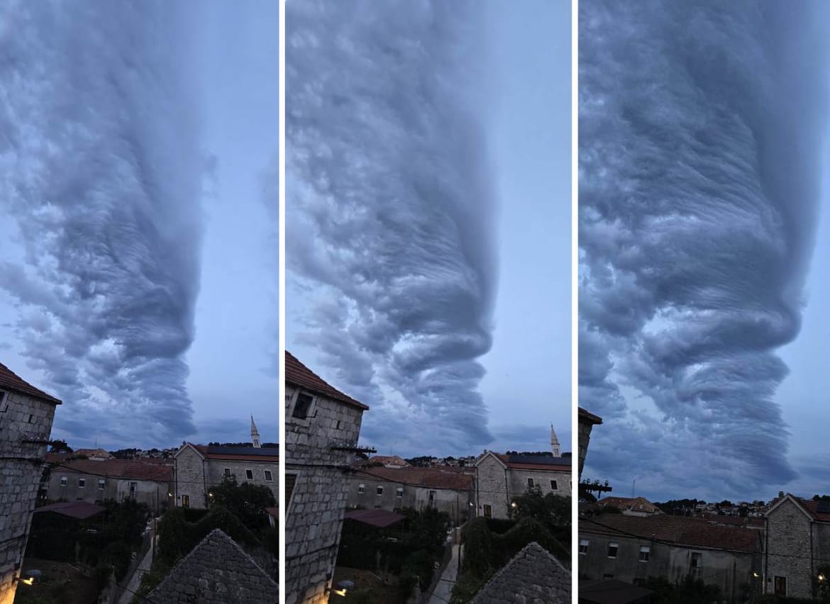 Neobvyklý úkaz nad ostrovem Hvar zachycen