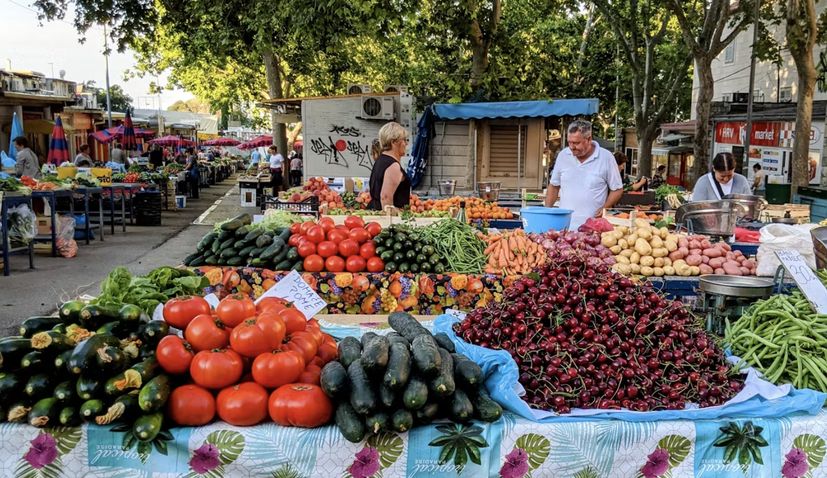 Split ovocné a zeleninové trhy Chorvatsko 