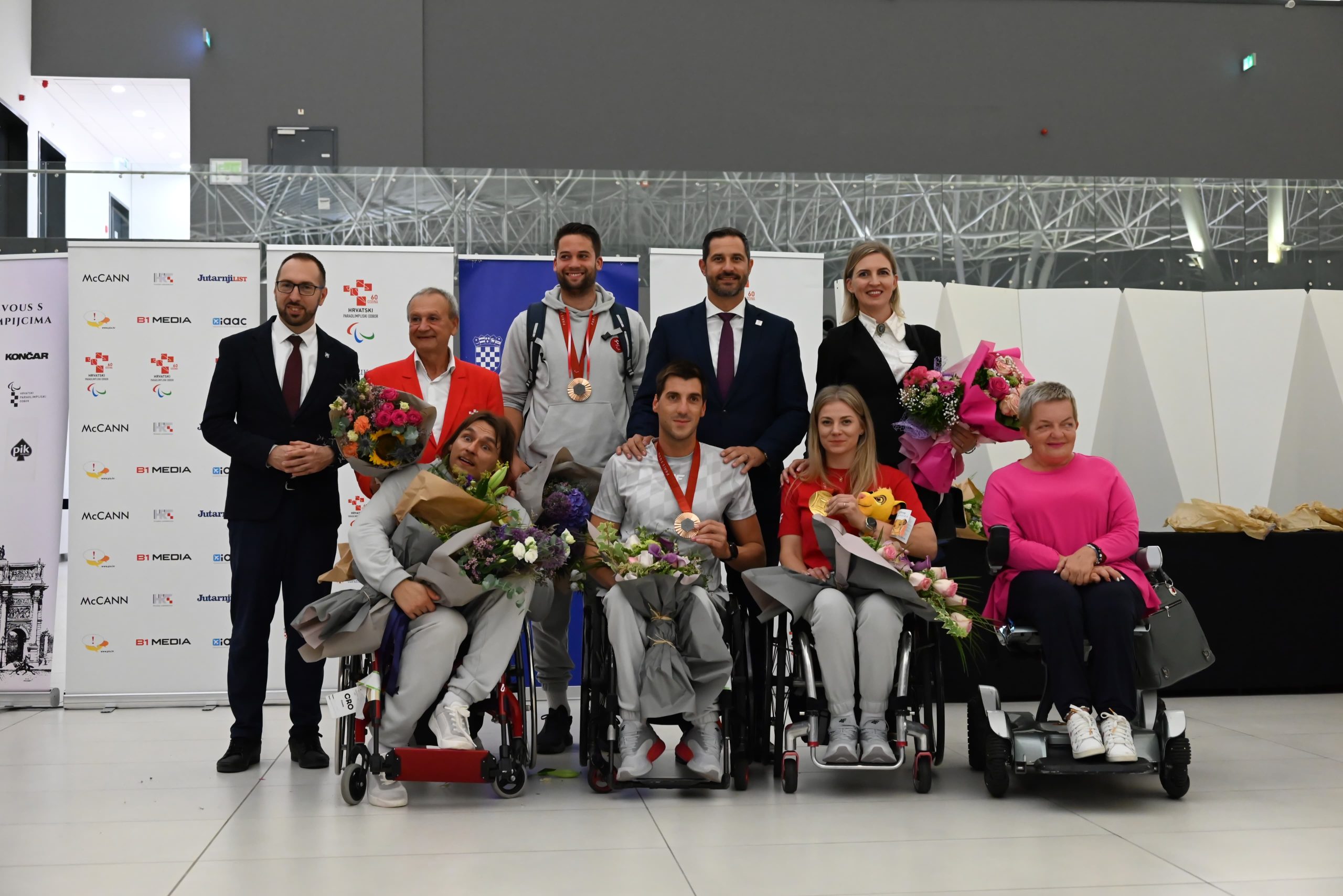 Chorvatští paralympionici se vracejí domů do Záhřebu