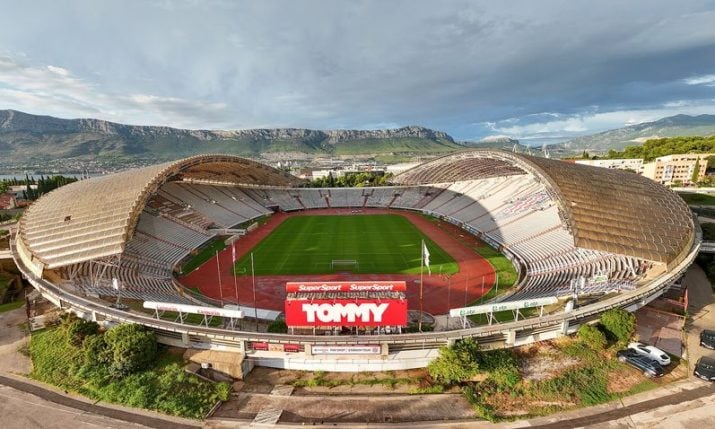 600 000 EUR bylo přiděleno na projekt rekonstrukce stadionu Poljud ve Splitu