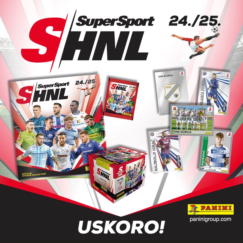   SuperSport chorvatská fotbalová liga (HNL) kolekce samolepek Panini